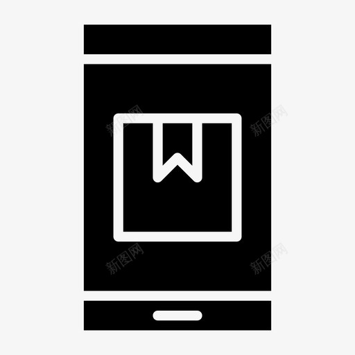 网店手机包图标svg_新图网 https://ixintu.com 手机 网店 购物 送货