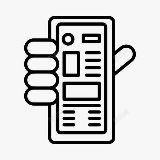 手机新闻媒体报纸图标svg_新图网 https://ixintu.com 媒体 手机 报纸 新闻 网络