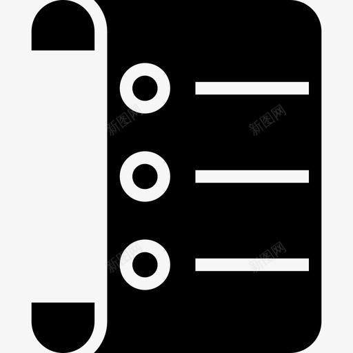 纸张办公用品3固体图标svg_新图网 https://ixintu.com 办公用品3 固体 纸张