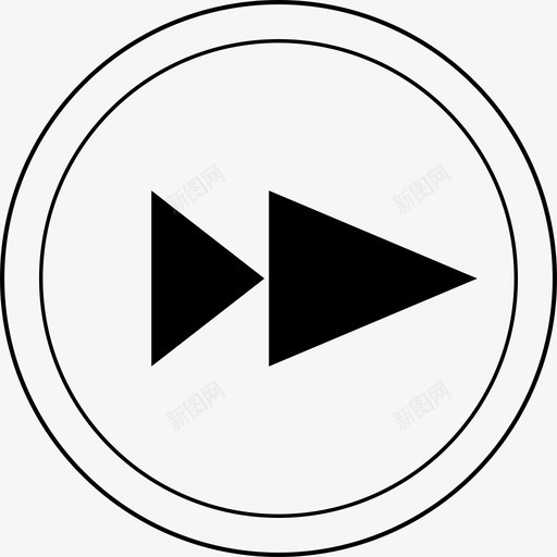 前进按钮快速图标svg_新图网 https://ixintu.com 前进 媒体 快速 按钮 移动