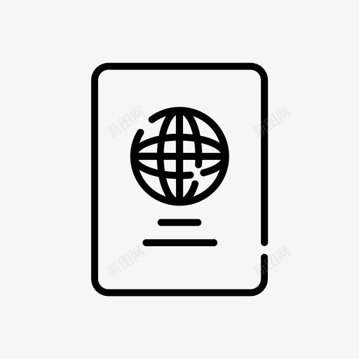 护照证件身份图标svg_新图网 https://ixintu.com 护照 旅行 签证 证件 身份