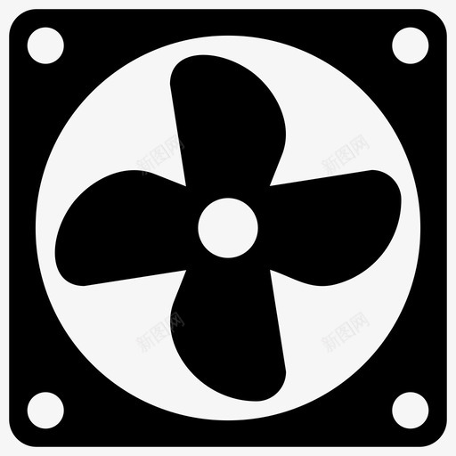 冷却风扇排气风扇防热图标svg_新图网 https://ixintu.com 冷却剂 冷却风扇 排气风扇 汽车零部件和汽车维修服务固体图标包 防热