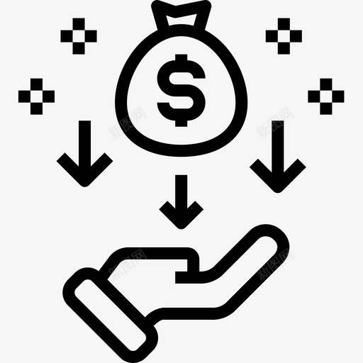 钱袋理财2直系图标svg_新图网 https://ixintu.com 理财2 直系 钱袋