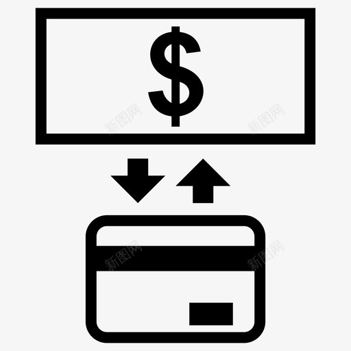 取款自动取款机取款信用卡取款图标svg_新图网 https://ixintu.com 信用卡取款 取款 自动取款机取款