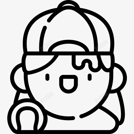 棒球万圣节服装化身3线性图标svg_新图网 https://ixintu.com 万圣节服装化身3 棒球 线性