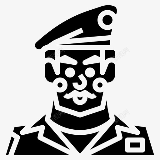 上校军队将军图标svg_新图网 https://ixintu.com 上校 军队 固体 图标 将军 男人 阿凡