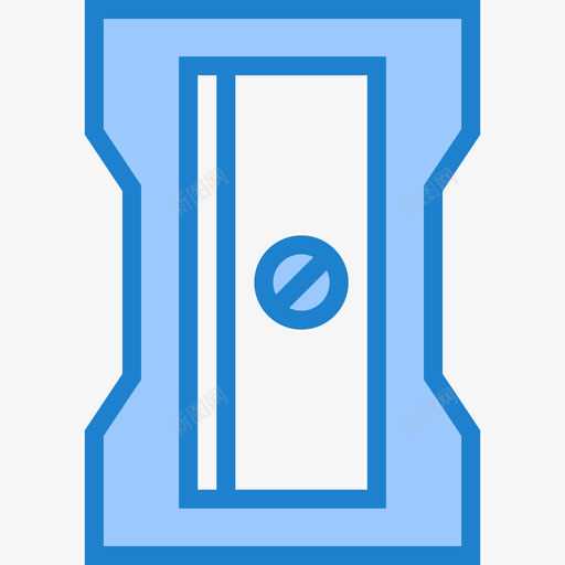 卷笔刀办公用品6蓝色图标svg_新图网 https://ixintu.com 办公用品 卷笔刀 蓝色
