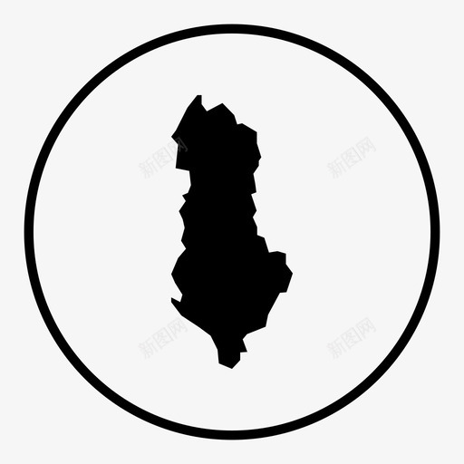 阿尔巴尼亚地图欧洲暴政图标svg_新图网 https://ixintu.com 地图 暴政 欧洲 阿尔巴尼亚