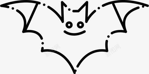 蝙蝠万圣节吓人图标svg_新图网 https://ixintu.com 万圣节 吓人 蝙蝠
