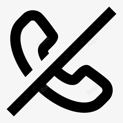 呼叫拒绝否电话图标svg_新图网 https://ixintu.com 呼叫 拒绝 用户界面 电话 设置