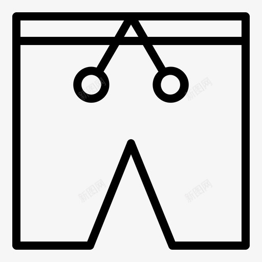 裤子沙滩布料图标svg_新图网 https://ixintu.com 内衣 夏天 夏日 布料 沙滩 海滩 裤子
