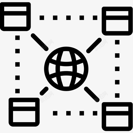 互联网人工智能4线性图标svg_新图网 https://ixintu.com 互联网 人工智能 线性