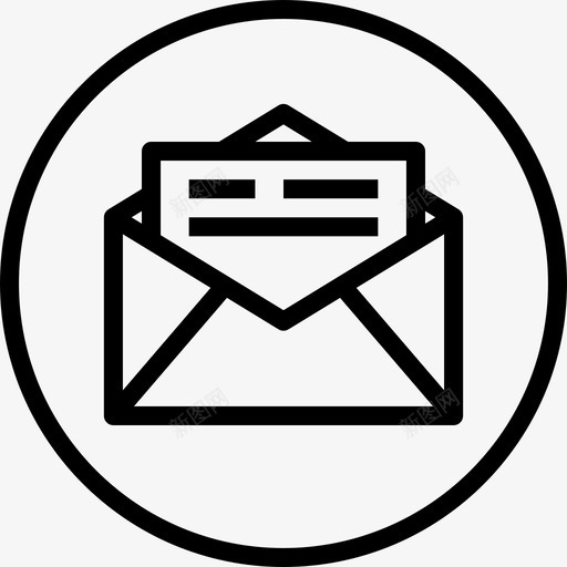 邮件界面按钮线性图标svg_新图网 https://ixintu.com 界面按钮 线性 邮件