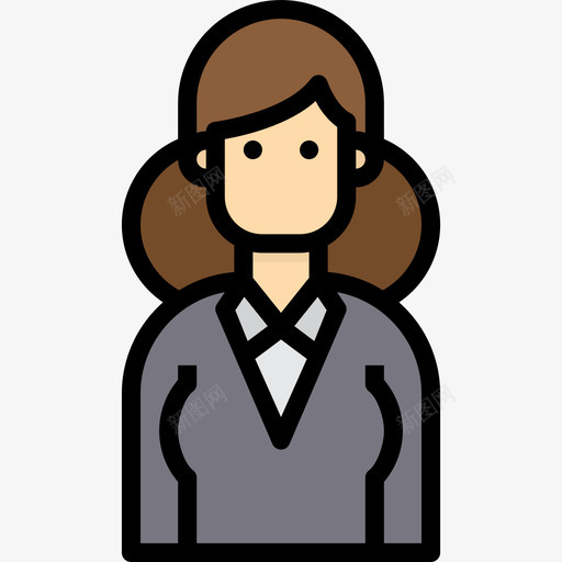 女商人商业化身4线性颜色图标svg_新图网 https://ixintu.com 化身 商业 商业化 商人 线性 颜色