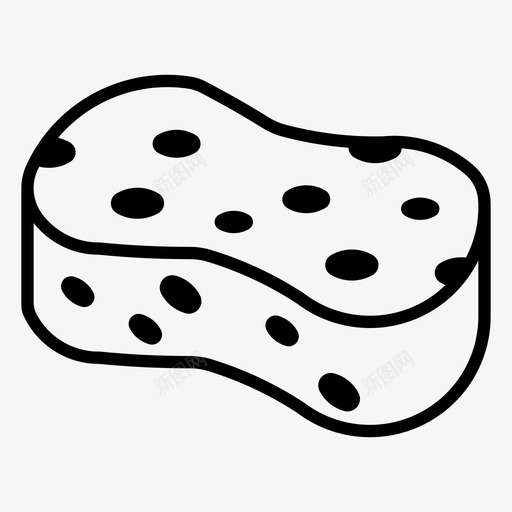 海绵洗澡清洁图标svg_新图网 https://ixintu.com 健康 洗澡 洗碗 浴室 海绵 清洁