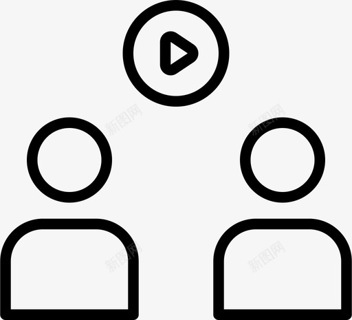 夫妇镜头播放图标svg_新图网 https://ixintu.com 夫妇 播放 朋友 视频 镜头