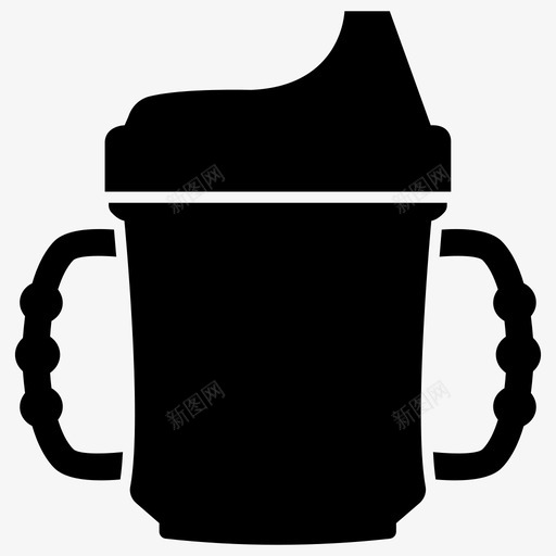 训练杯婴儿杯饮水杯图标svg_新图网 https://ixintu.com 吸管杯 婴儿卫生和健康字形图标包 婴儿杯 幼儿杯 训练杯 饮水杯
