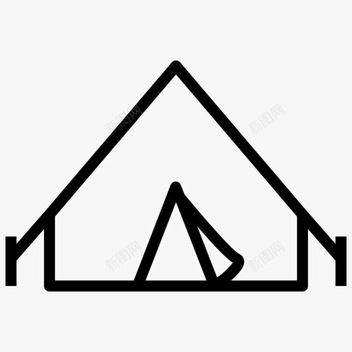 露营帐篷探险远足图标svg_新图网 https://ixintu.com 帐篷 探险 远足 露营