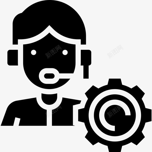 技术支持网络托管26字形图标svg_新图网 https://ixintu.com 字形 托管 技术支持 网络