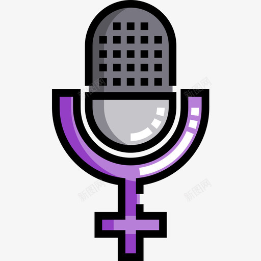 声音女权主义7线性色彩图标svg_新图网 https://ixintu.com 声音 女权主义 线性 色彩