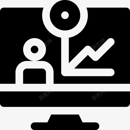 视频通话商务会议5已填写图标svg_新图网 https://ixintu.com 商务会议5 已填写 视频通话