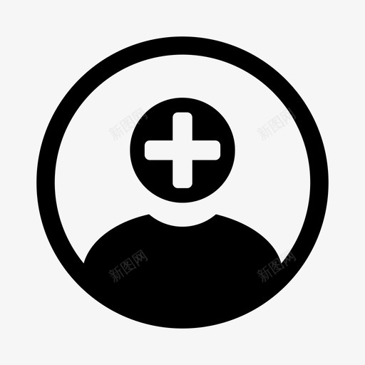 新用户帐户添加图标svg_新图网 https://ixintu.com 人员 帐户 新用户 添加 用户 符号