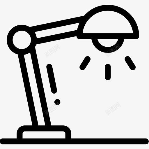 台灯电子44线性图标svg_新图网 https://ixintu.com 台灯 电子44 线性