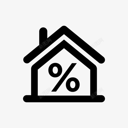 折扣房建筑物业图标svg_新图网 https://ixintu.com 商业 建筑 房地产 折扣房 物业