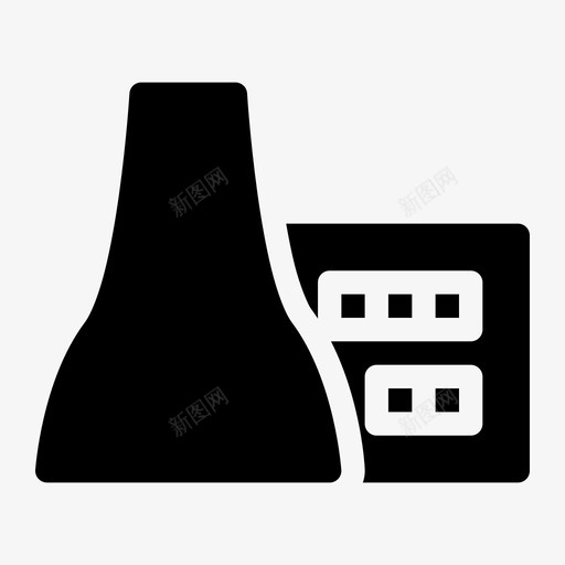 工厂建筑物城市图标svg_新图网 https://ixintu.com 城市 工业 工厂 建筑物