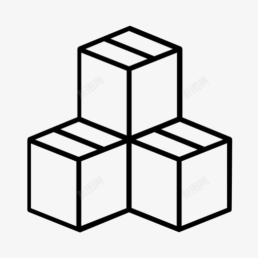箱子行李包裹图标svg_新图网 https://ixintu.com 包裹 托盘 箱子 行李