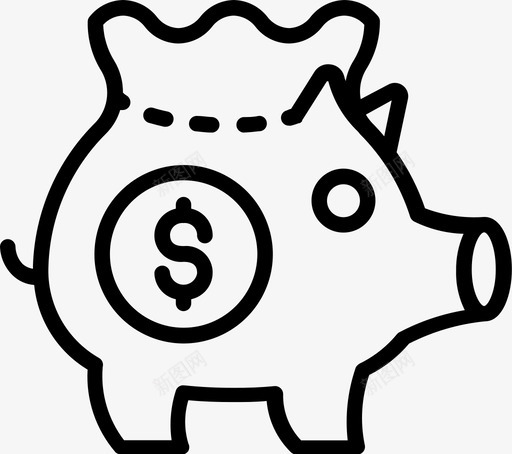 存钱存钱罐商业金融图标svg_新图网 https://ixintu.com 商业 存钱 金融
