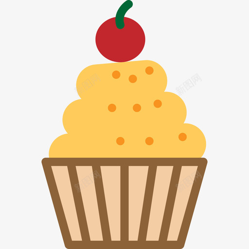 纸杯蛋糕庆祝派对3扁平图标svg_新图网 https://ixintu.com 庆祝 扁平 派对 纸杯 蛋糕