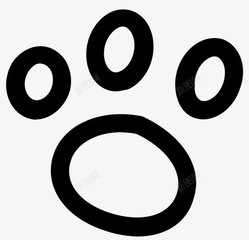 猫爪svg_新图网 https://ixintu.com 猫爪