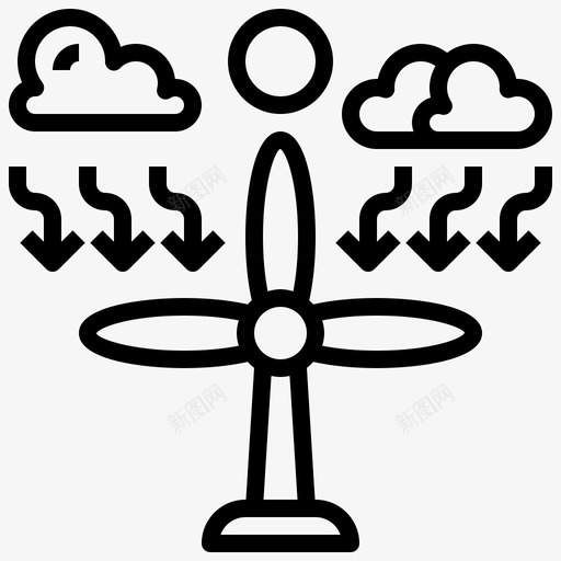 风力发电危险生态图标svg_新图网 https://ixintu.com 危险 发电 坦克 废物 循环 有毒 生态 能源 风力