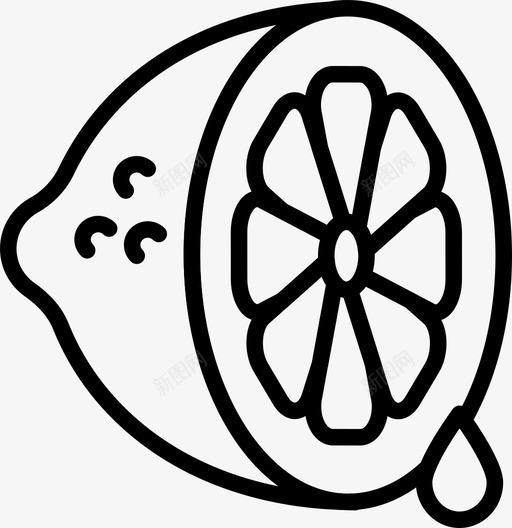 柠檬吃的食物图标svg_新图网 https://ixintu.com 吃的 果汁 柠檬 水果 食物