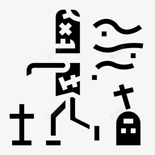 僵尸万圣节恐怖图标svg_新图网 https://ixintu.com 万圣节 僵尸 幽灵 恐怖 魔术师固体