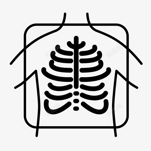 X光身体骨骼图标svg_新图网 https://ixintu.com X光 医学 医学大纲 扫描 身体 骨骼