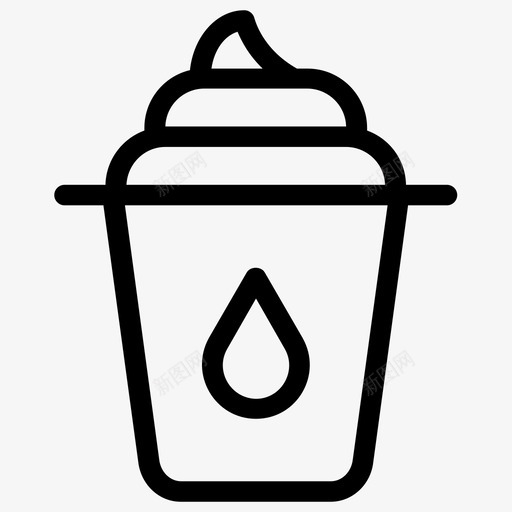 牛奶杯奶油牛奶乳制品图标svg_新图网 https://ixintu.com 乳制品 产品 图标 奶杯 奶油 容器 有机 牛奶 线图