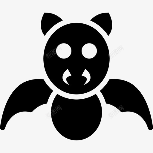 蝙蝠万圣节91填充图标svg_新图网 https://ixintu.com 万圣节 填充 蝙蝠