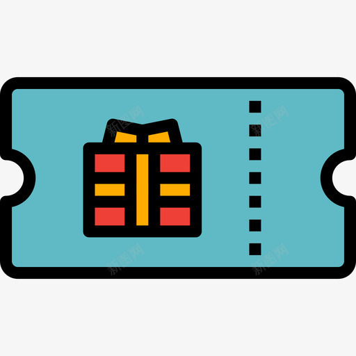 代金券礼品21线性颜色图标svg_新图网 https://ixintu.com 代金券 礼品 线性 颜色