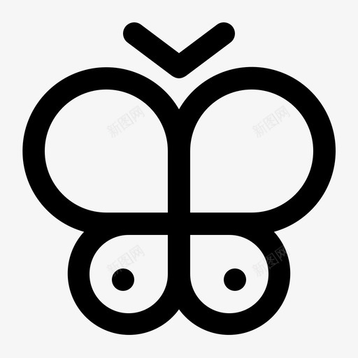 蝴蝶昆虫春天图标svg_新图网 https://ixintu.com 季节 昆虫 春天 蝴蝶 轮廓