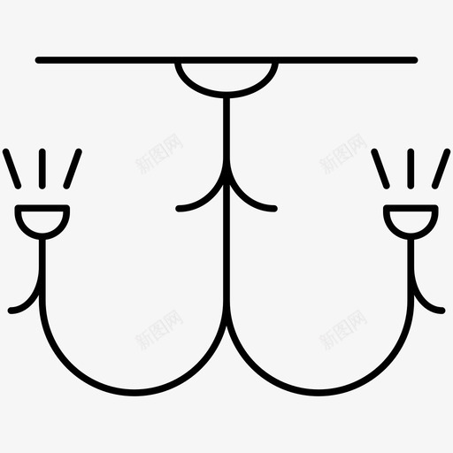 吊灯灯家具轮廓图标svg_新图网 https://ixintu.com 吊灯 图标 家具 轮廓
