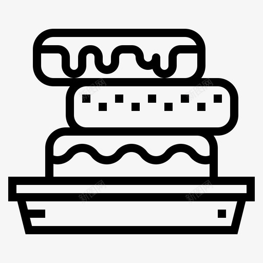 甜甜圈甜点食物图标svg_新图网 https://ixintu.com 咖啡 甜点 甜甜圈 食物