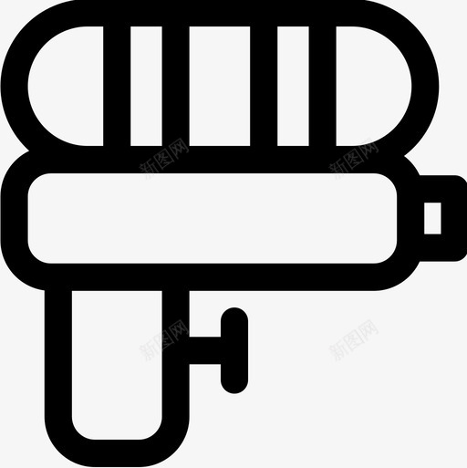 水枪儿童玩具4线性图标svg_新图网 https://ixintu.com 儿童玩具 水枪 线性