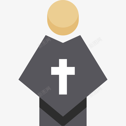 神父葬礼公寓图标svg_新图网 https://ixintu.com 公寓 神父 葬礼