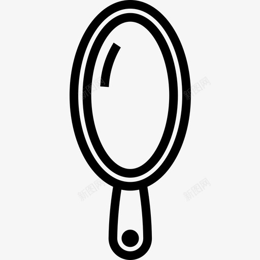 手镜化妆直纹图标svg_新图网 https://ixintu.com 化妆 手镜 直纹