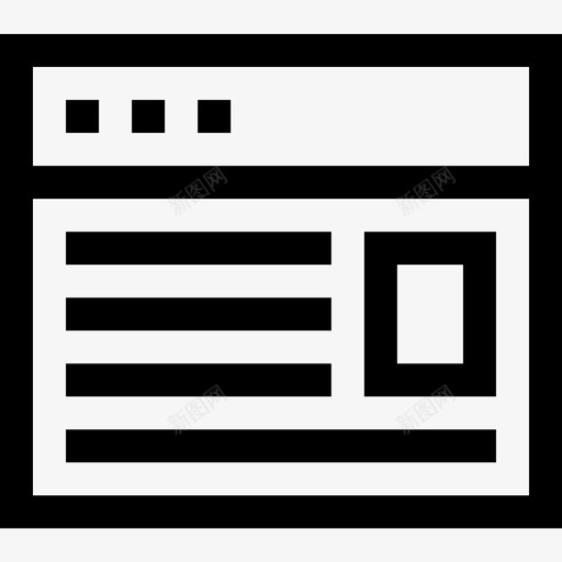 窗口网页3线性图标svg_新图网 https://ixintu.com 窗口 线性 网页设计