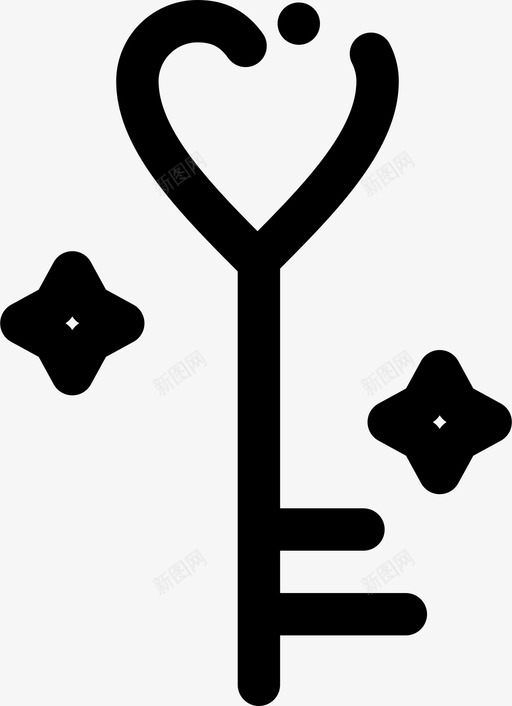 钥匙爱情浪漫图标svg_新图网 https://ixintu.com 情人节 浪漫 爱情 钥匙
