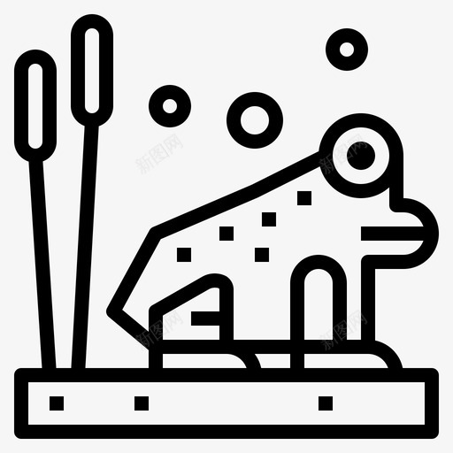 青蛙两栖动物动物图标svg_新图网 https://ixintu.com 两栖动物 动物 水族馆 野生动物 青蛙