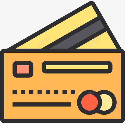 信用卡银行39线性彩色图标svg_新图网 https://ixintu.com 信用卡 彩色 线性 银行